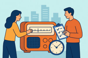 Radiomainonnan suunnittelu – toistot ja soittoajat